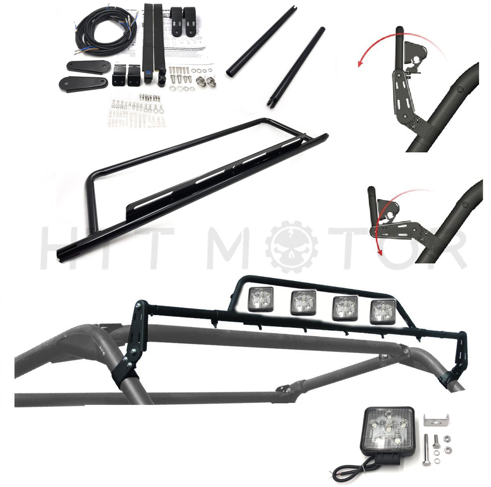 HTTMT- 18W LED Light Bar- Can Am Commander, Maverick & Kubota w/ 2 in mount 4 LED light