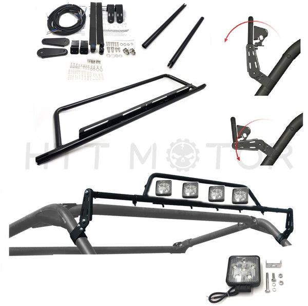 HTTMT- 18W LED Light Bar- Can Am Commander, Maverick & Kubota w/ 2 in mount 4 LED light