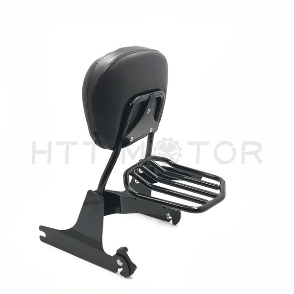 Detachable Backrest Sissy Bar Luggage Rack for Harley Softail 00-05/ Softail Deluxe 06 Up Black