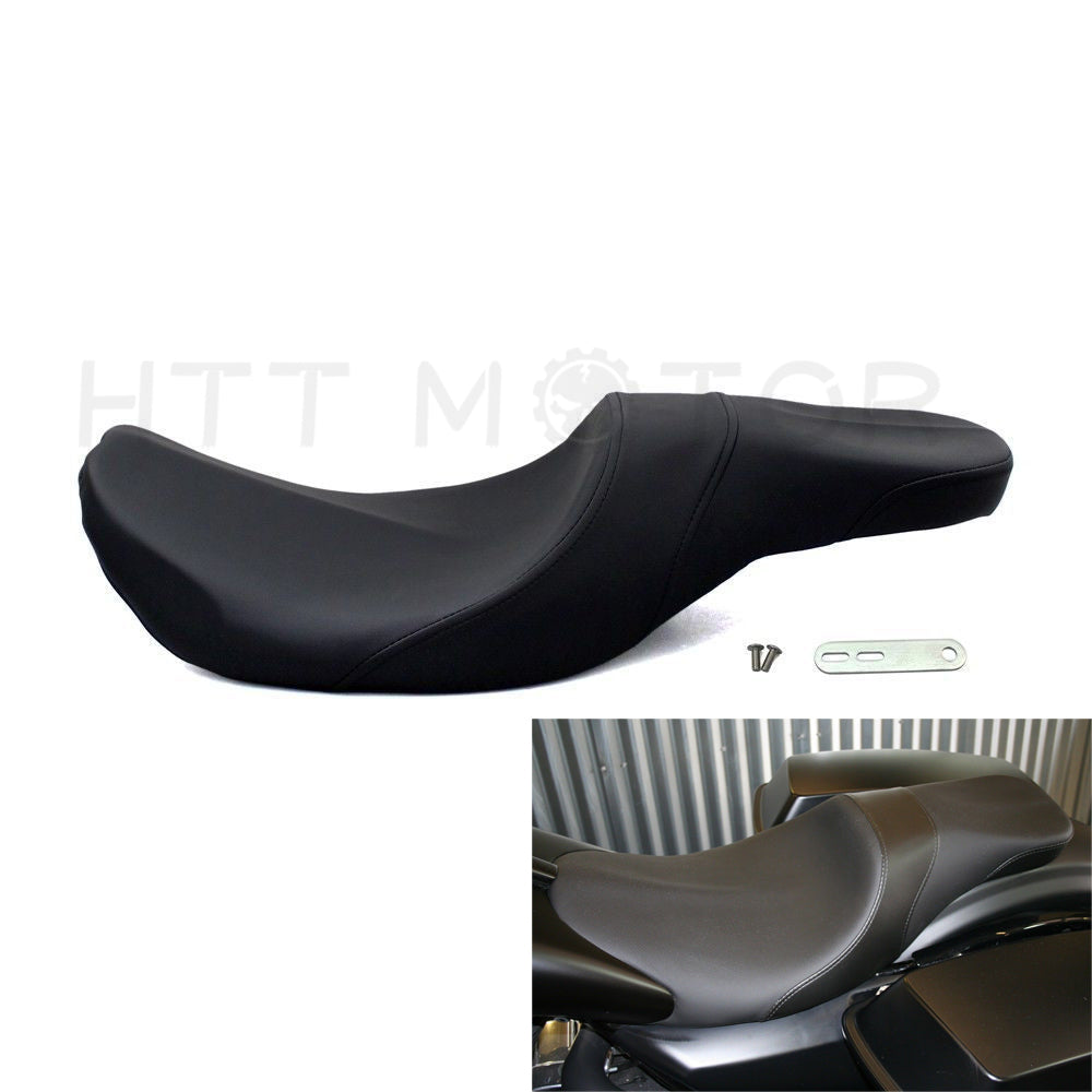HTTMT- Low Profile 2-Up Seat Stretched Gas Tank Cushion For Harley Road King FLHR 08-UP