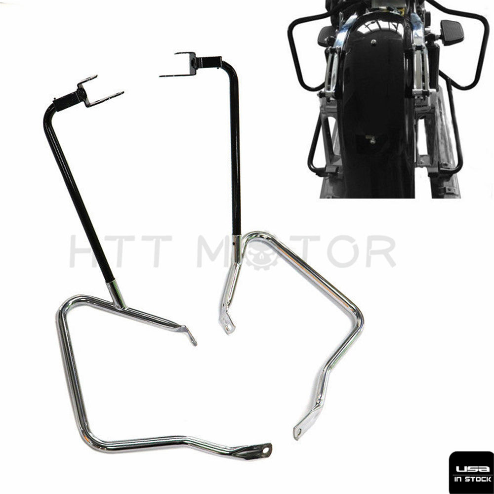 Saddlebag Bracket Guard Crash Bars For Harley Touring Street Road Glide FLHX 14+