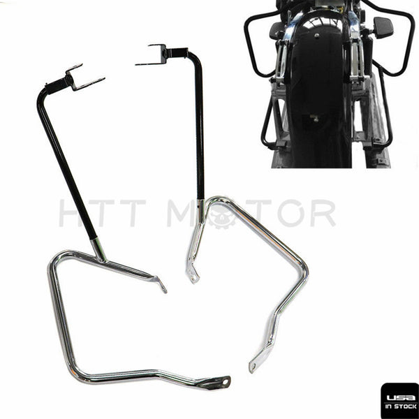 Saddlebag Bracket Guard Crash Bars For Harley Touring Street Road Glide FLHX 14+