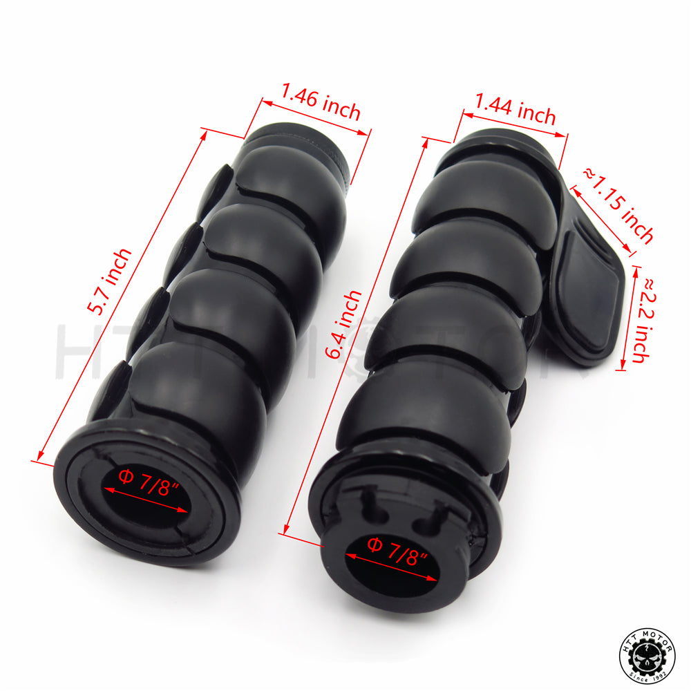 Motorcycle Black Hand Grips 7/8" Throttle Boss For Yamaha FZR YZF 600 600R R1 R6