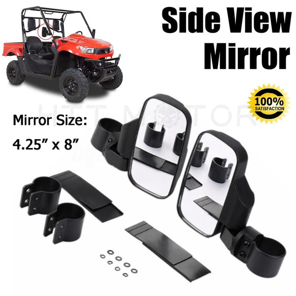 HTTMT- UTV Offroad Side View Mirror Set for High Impact Break-Away Large SuperWide View