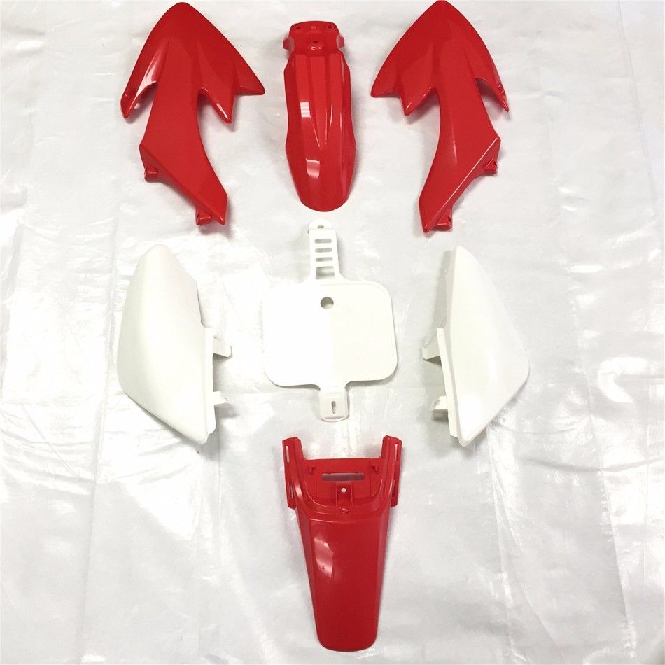 Red Plastic Fender Kit Body Work Fairing Kit For Honda CRF XR XR50 CRF50 Clone 125CC Pit Dirt Bike