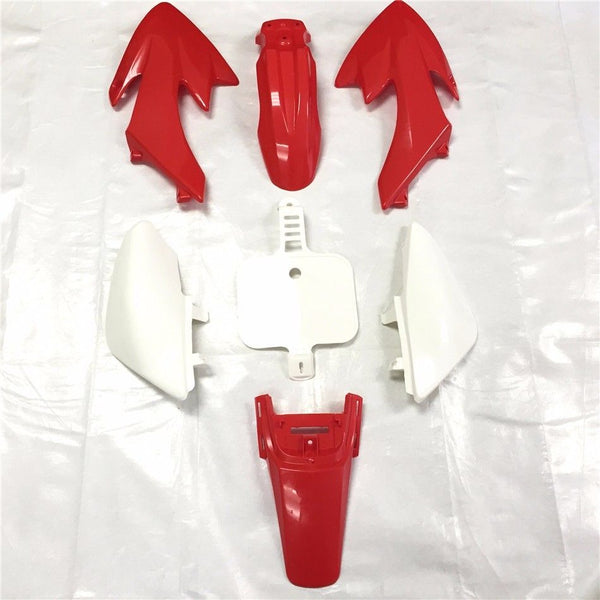 Red Plastic Fender Kit Body Work Fairing Kit For Honda CRF XR XR50 CRF50 Clone 125CC Pit Dirt Bike