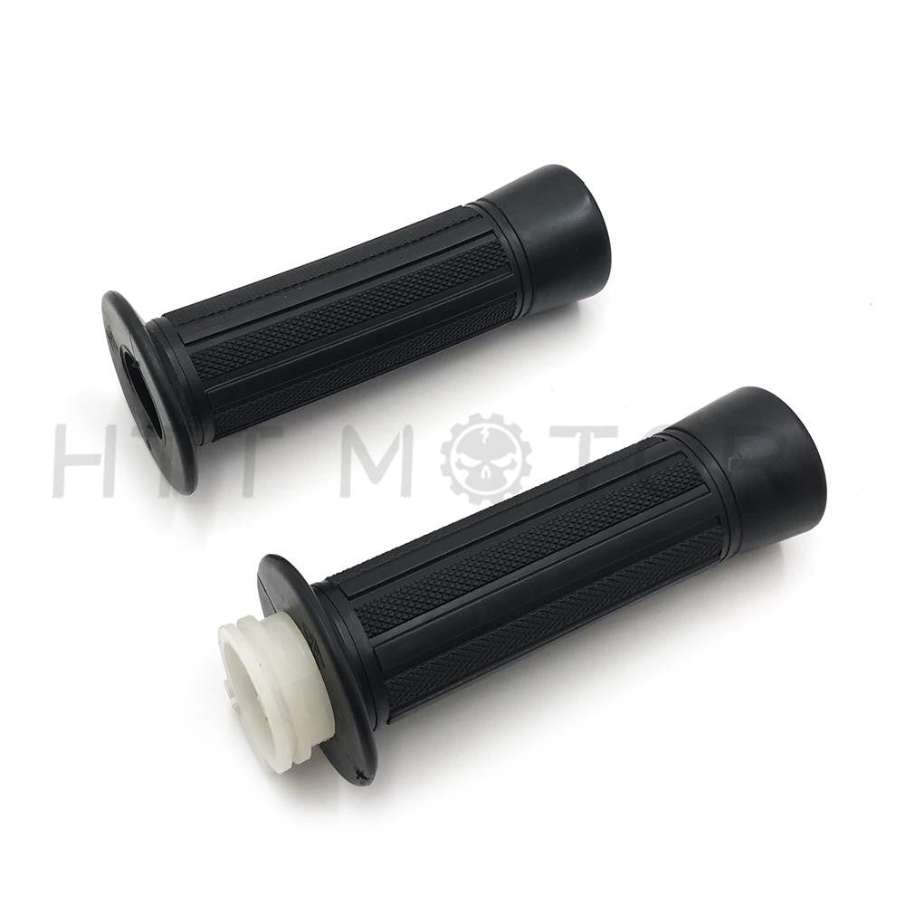 2X 7/8" 22mm Rubber Handlebar Hand Grips For Motorcycle Bike Cafe Racer US