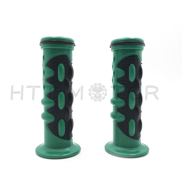 1 pair green hand grip 22mm 25mm  For Honda Yamaha Suzuki Kawasaki Ducati BMW