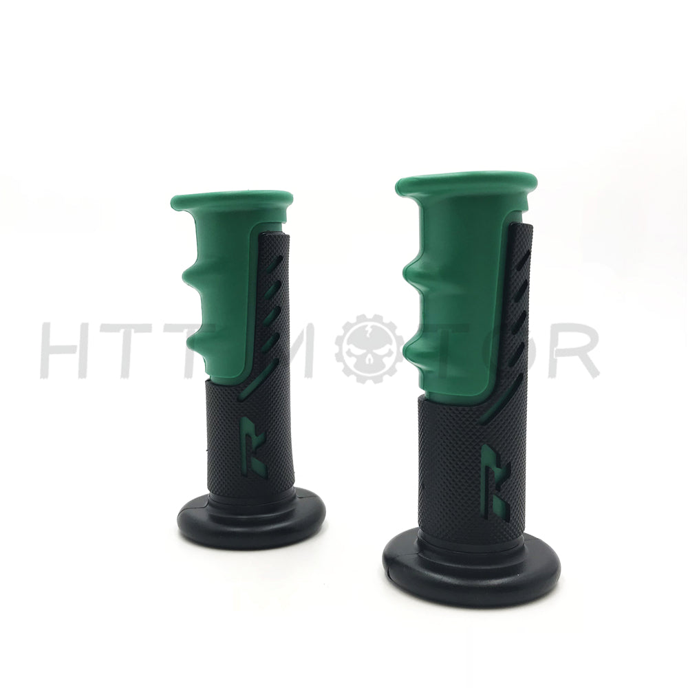 Rubber Green Comfortable Hand Grips 7/8" 22mm For Universal ATV Bike Cafe Racer