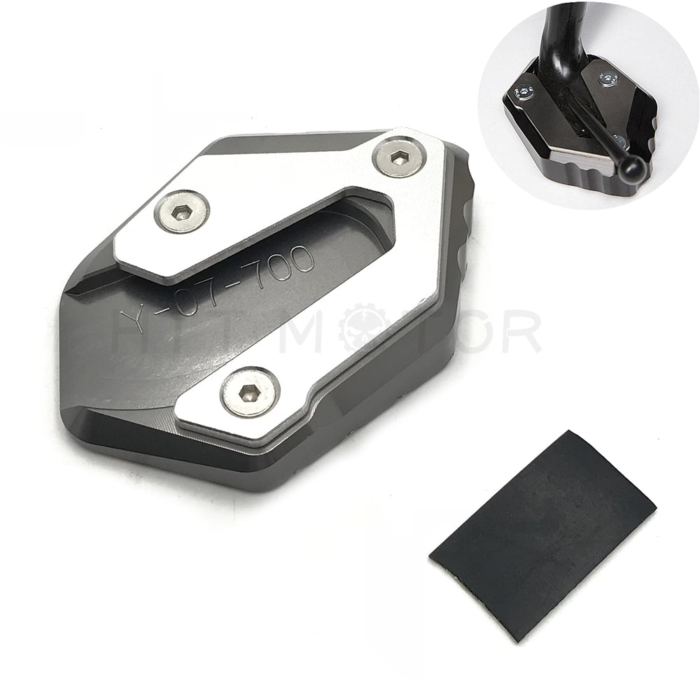 Side Stand Enlarge Kickstand Extension Plate Pad For YAMAHA MT07 MT-07 XCITING Gray