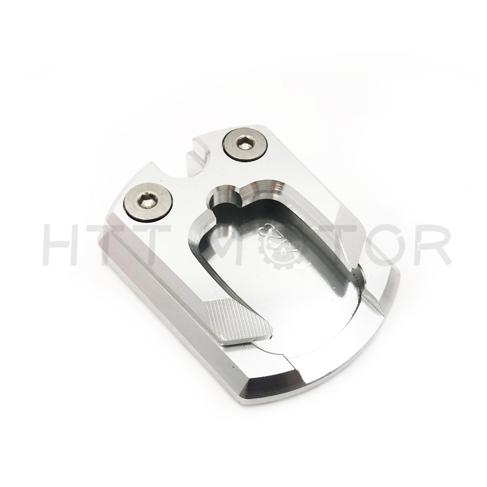 Kickstand Side Stand Pad Plate Extension Enlarge For YAMAHA XMAX 125/250/300 Silver